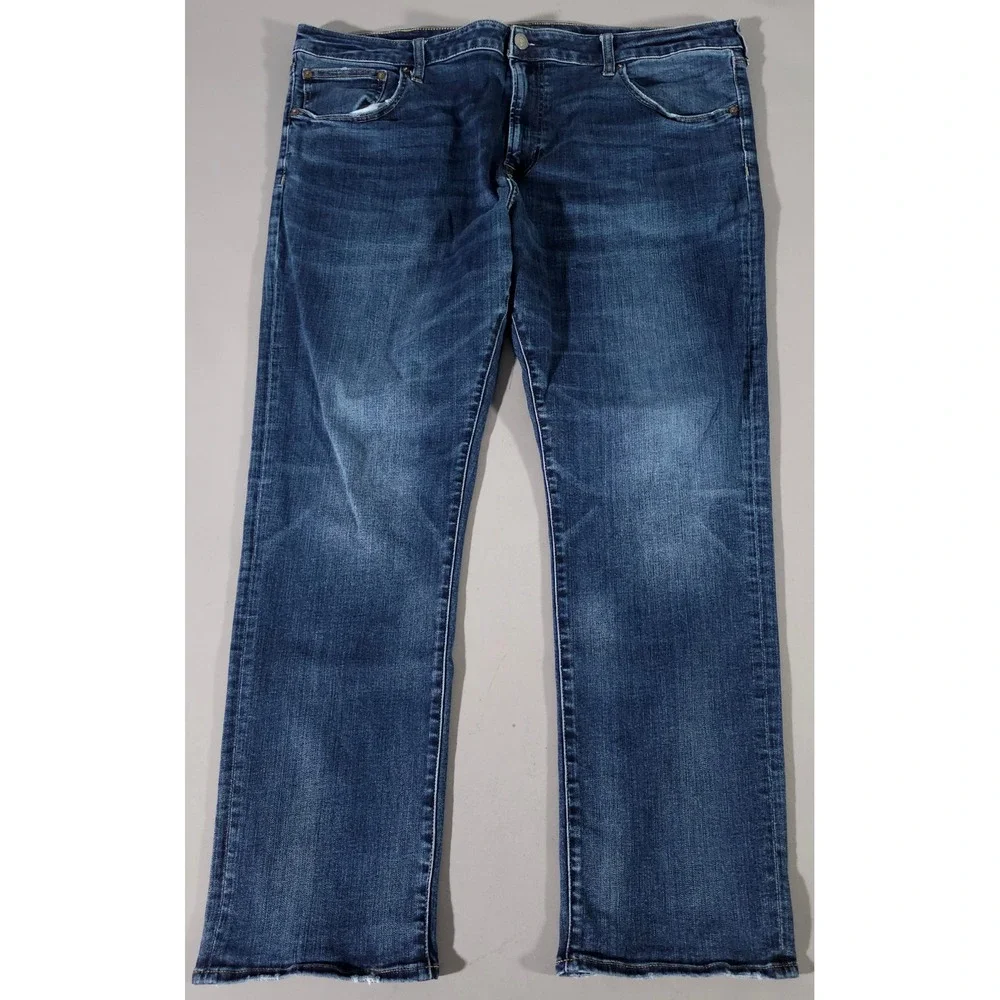 American Eagle Slim Straight Jeans Mens 42x32 Dark Wash Extreme Flex Blue